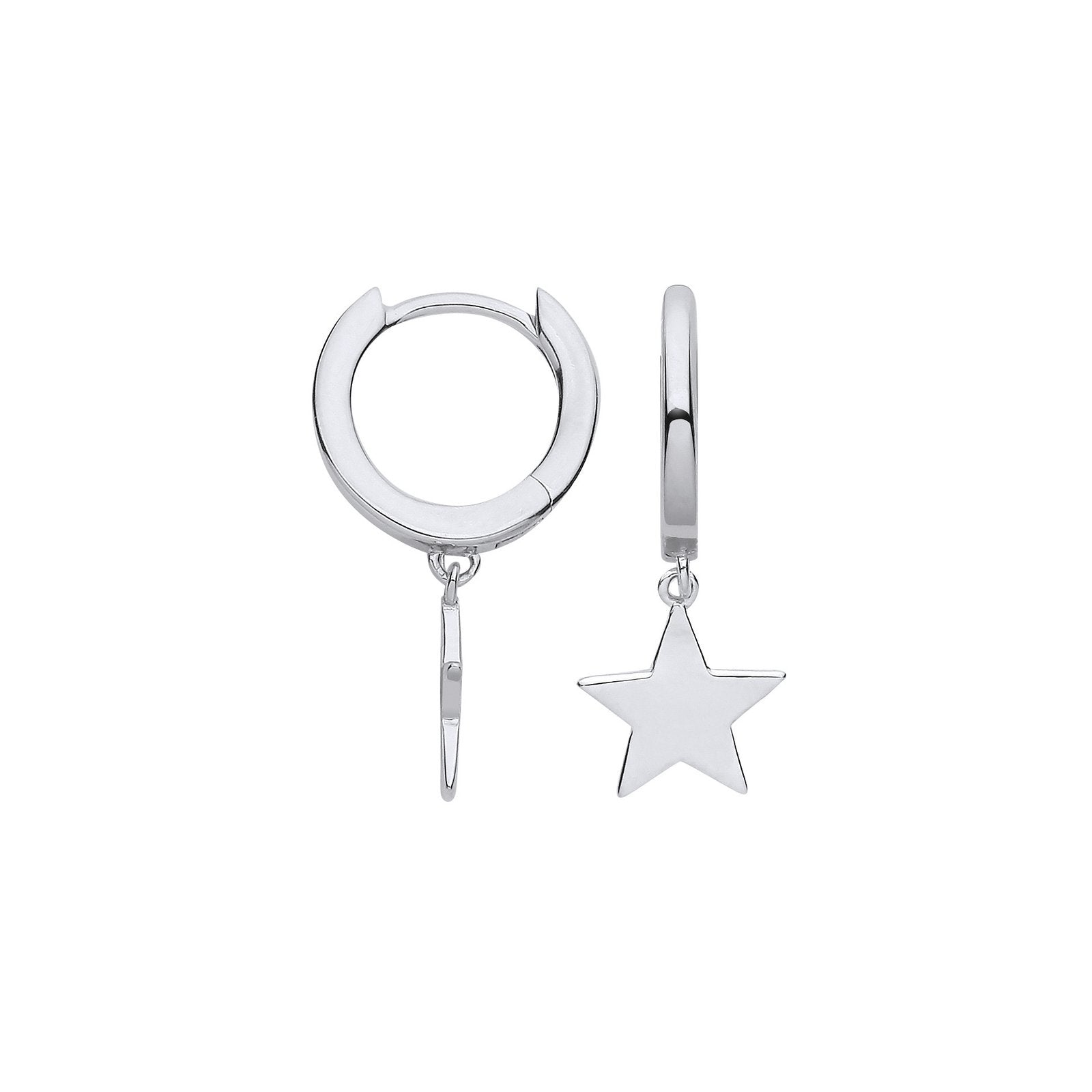 Silver Star Hinged Huggies - Luxury Watch - Certified Authentic - Swiss Made - UK Stock – Luxury Watch by Imperial Tim